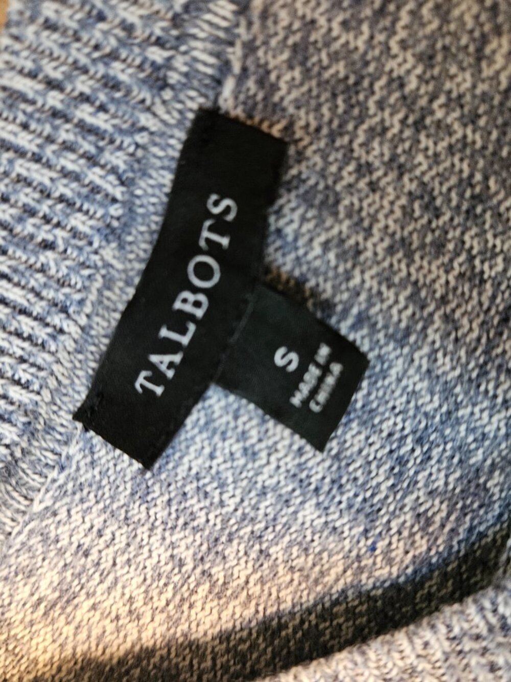 Talbots Colorblock Sweater Navy Rust Crewneck Cotton Pullover Career Knit S - Picture 7 of 8